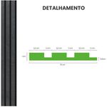 PAINEL RIPADO LAMINADO PRETO 10CM X 10MT - LINHA URBAN