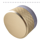 PUXADOR BOTÃO C/LED ECLIPSE DOURADO ACETINADO - D.36MM