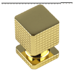 PUXADOR BOTÃO MYKINES UNIFURO 21x21mm - DOURADO BRILHO