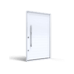 PORTA ALUMÍNIO BRANCA 225x130 PIVOTANTE ESQUERDO SEM FRISO
