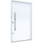 PORTA ALUMÍNIO BRANCA 225x130 PIVOTANTE ESQUERDO SEM FRISO