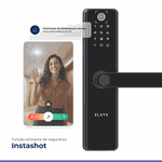 FECHADURA DIGITAL EMBUTIR BIOMETRIA WIFI IP55 SAX ESF-DE5100I - PRETA