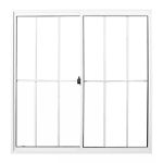 JANELA DE CORRER C/ GRADE HOME BRANCO 2FLS CAN 150X100CM