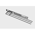 PORTA TOALHAS TRIPLO SEM BLINDAGEM 95X45X450MM PT FOSCO