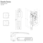 FECHADURA WC 1700 ITALY CLASS QDA OXID (1720/12QO)