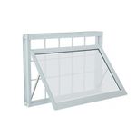 Janela Maxim-ar 40x60x8cm Grade Quadriculada Aço - Branco