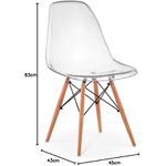 CADEIRA EAMES PC TRANSPARENTE DSW-M
