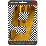 NÚMERO "9" OURO ESP 130MM