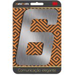 NÚMERO "6" PRATA ESC 130MM