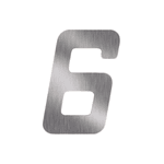 NÚMERO "6" PRATA ESC 130MM