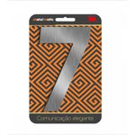 NÚMERO "7" PRATA ESC 130MM