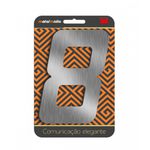 NÚMERO "8" PRATA ESC 130MM