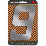 NÚMERO "9" PRATA ESC 130MM