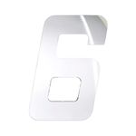 NÚMERO "6" PRATA ESP 130MM