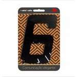 NÚMERO "6" PRETO 130MM