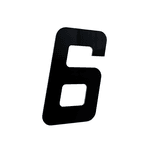 NÚMERO "6" PRETO 130MM