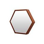 ESPELHO HEXAGONAL 35CM COBRE BEEHIVE