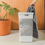 CESTO DE ROUPAS GRID 49L BEGE