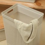 CESTO DE ROUPAS GRID 49L BEGE
