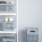 CESTO DE ROUPAS GRID 49L AZUL GLACIAL