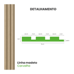 PAINEL RIPADO LAMINADO 10CM X 10MT CARVALHO - LINHA MADETO