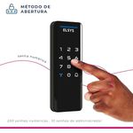 Fechadura Digital de Sobrepor, Abertura por senha ou tag, Pop, Preta, DS1100V, Elsys