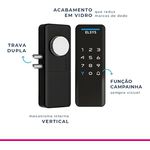 Fechadura Digital de Sobrepor, Abertura por senha ou tag, Pop, Preta, DS1100V, Elsys