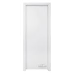 KIT PORTA MADEIRA BRANCA 210X80 UV C/ ALIZAR E BATENTE 13 A 19CM