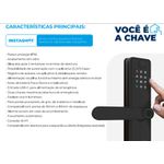 FECHADURA DIGITAL EMBUTIR BIOMETRIA WIFI IP55 SAX ESF-DE5100I - PRETA