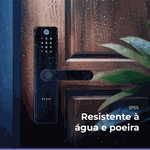 FECHADURA DIGITAL EMBUTIR BIOMETRIA WIFI IP55 SAX ESF-DE5100I - PRETA