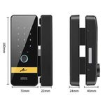 FECHADURA DIGITAL GLASS GIRO 4600 SOBR/VIDRO - PRETA