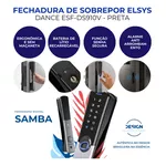 FECHADURA DIGITAL EMBUTIR BIOMET. WIFI IP55 SAMBA ESF-DE6100i