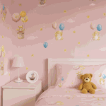 PAPEL DE PAREDE URSINHO BALOEIRO ROSA 10M