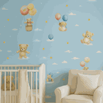 PAPEL DE PAREDE URSINHO BALOEIRO AZUL 10M