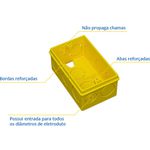 Caixa de PAREDE 4X2 PVC FORTLEV AMARELO