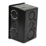 Caixa de parede 4X2 PVC TUBOL PRETA