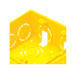 Caixa de Parede 4X4 PVC TRAMONTINA AMARELO 57500/042
