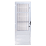 PORTA ALUMINIO ESAL BRANCO SOCIAL 210X90 CM