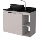 Toucador ASTER 80 NUDE C/ GRAN PRETO - Cozimax 