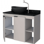 Toucador ASTER 80 NUDE C/ GRAN PRETO - Cozimax 