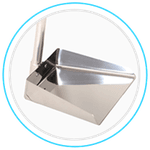 PA DE INOX COM CABO DE ALUMINIO 80CM