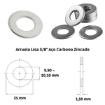 ARRUELA LISA 3/8 TEMFIX 10UN