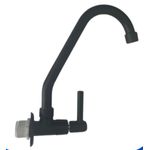 TORNEIRA AQUILES 1167 C60 PALITO BLACK PAREDE BICA MOVEL