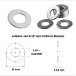 ARRUELA LISA 3/16 TEMFIX 20UN