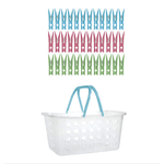 CESTO C/ PRENDEDORES MAXI 36PCS MOR