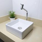 CUBA DE APOIO QUADRADA ICASA 30CM BRANCO ICA1700
