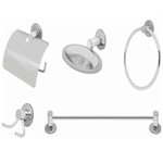 KIT ACESSÓRIOS AQUILES STANDER CROMADO 5 PEÇAS