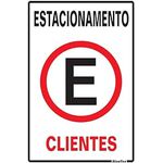 PLACA 20X30 ESTACIONAMENTO CLIENTES 250AY