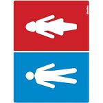 PLACA 15X20 SANITARIO FEM/MASCULINO 220AS