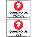 PLACA 20X30 QUADRO DE FORÇA/LUZ 250AX